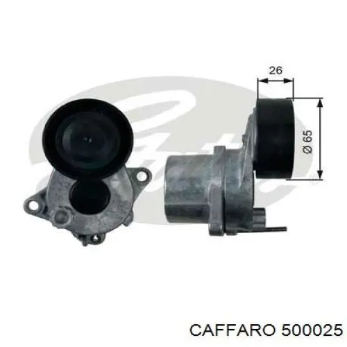 Rodillo, correa trapecial poli V 500025 Caffaro