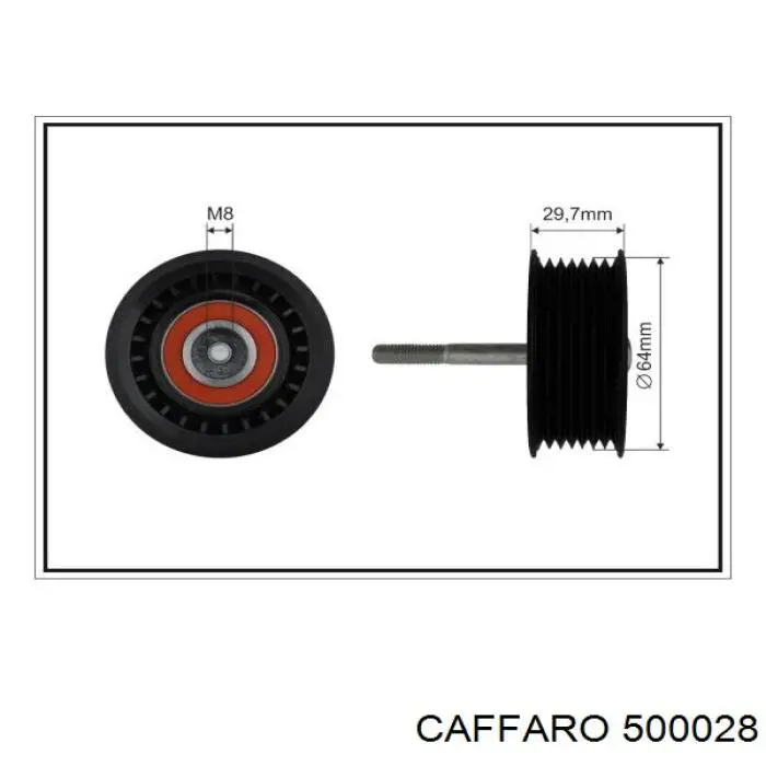 500028 Caffaro rolo parasita da correia do mecanismo de distribuição de gás