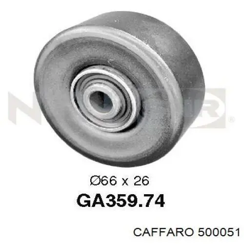 Паразитный ролик приводного ремня Caffaro 500051 цена, от 12.40 USD