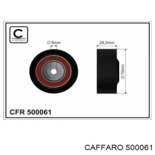 500061 Caffaro Ролик натяжителя ремня агрегатов