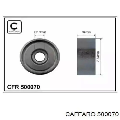 500070 Caffaro Ролик приводного ремня, паразитный