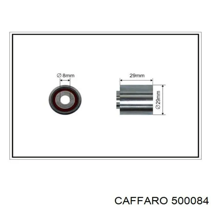 Polea tensora correa poli V 500084 Caffaro