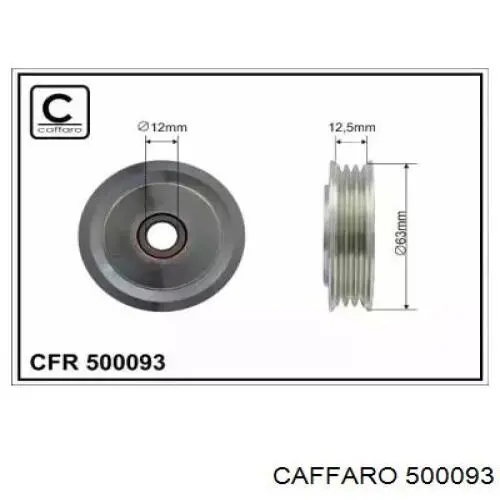 500093 Caffaro rolo de reguladora de tensão da correia de transmissão