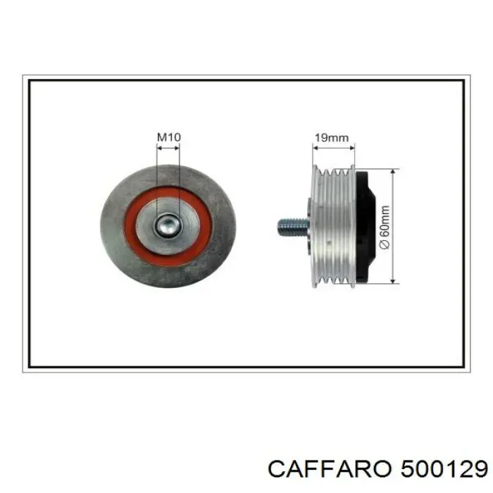 500129 Caffaro натяжной ролик