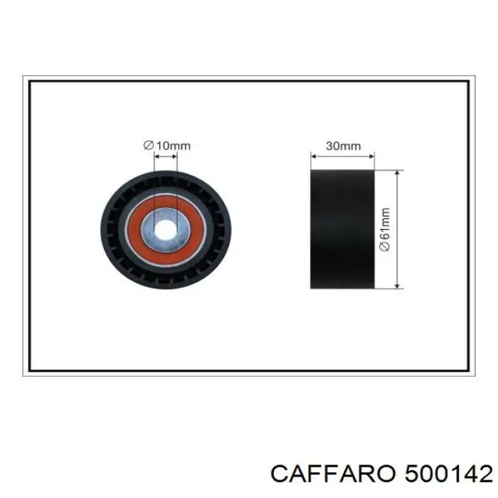 Rodillo intermedio de correa dentada 500142 Caffaro