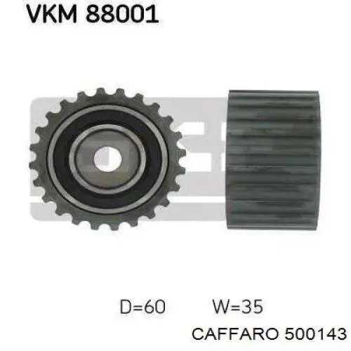 Rolo parasita da correia do mecanismo de distribuição de gás 500143 Caffaro