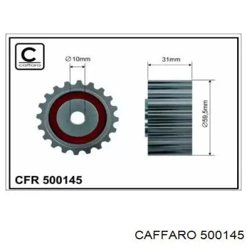 500145 Caffaro ролик ремня грм паразитный