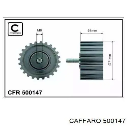 500147 Caffaro ролик ремня грм паразитный