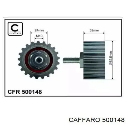 500148 Caffaro ролик ремня грм паразитный
