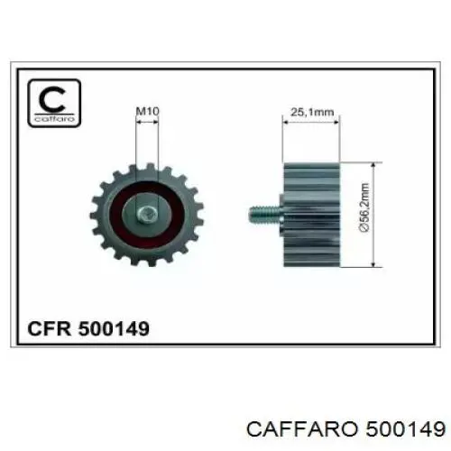 500149 Caffaro ролик ремня грм паразитный