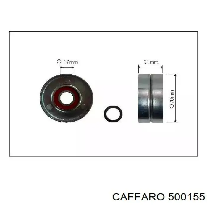 500155 Caffaro Ролик натяжителя ремня агрегатов