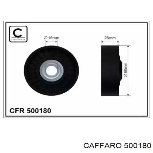 500180 Caffaro rolo parasita da correia de transmissão