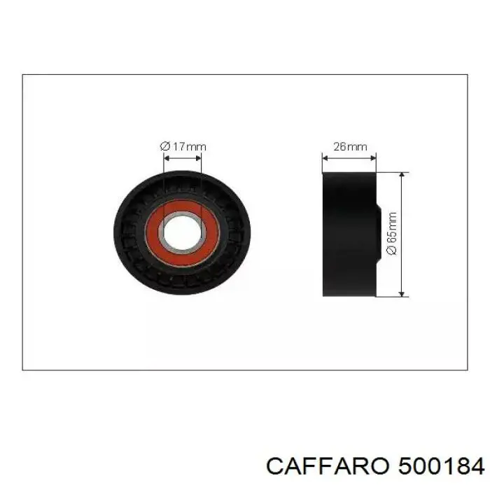 Ролик натяжителя приводного ремня CAFFARO 500184