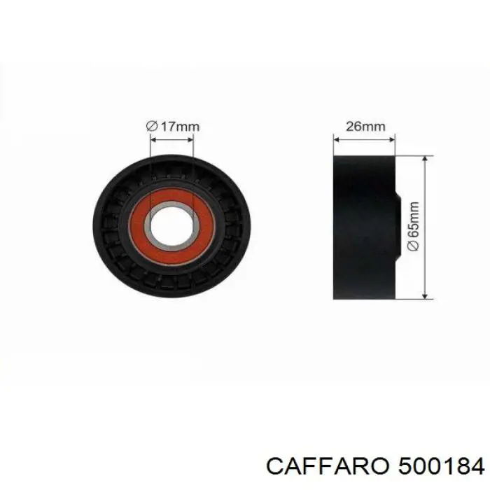 Натяжной ролик Caffaro 500184 цена, от 9.60 USD