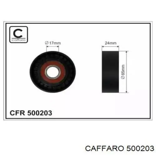 Ролик натяжителя приводного ремня CAFFARO 500203