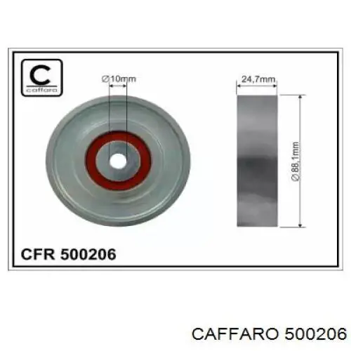 500206 Caffaro rolo parasita da correia do mecanismo de distribuição de gás