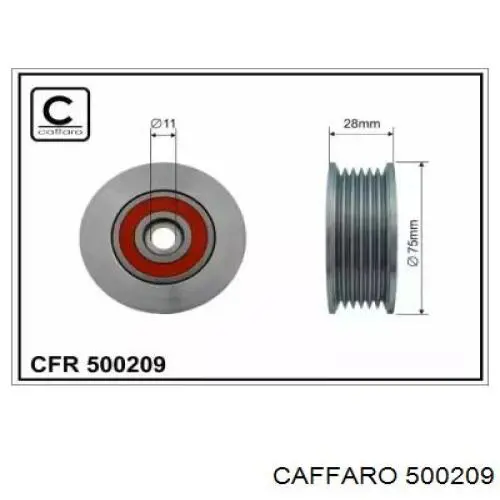 Ролик приводного ремня паразитный CAFFARO 500209