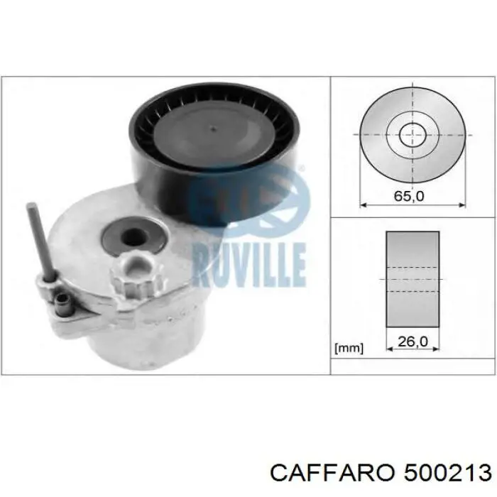 Роликовий модуль натяжителя ремня Caffaro 500213 цена, от 31.67 USD