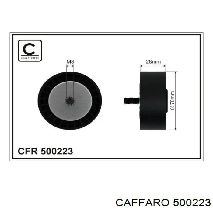 Паразитный ролик приводного ремня Caffaro 500223 цена, от 16.49 USD