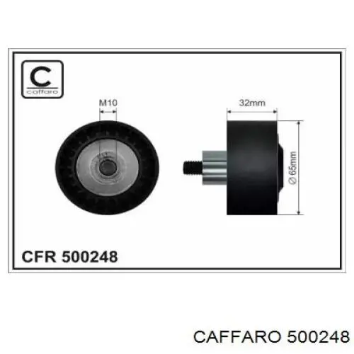 500248 Caffaro rolo parasita da correia de transmissão