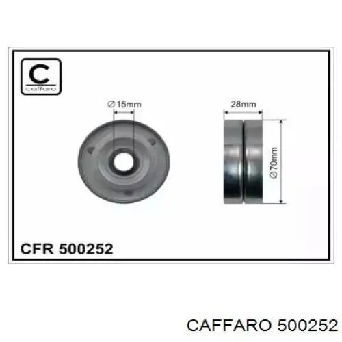 Rodillo tensor correa poli V 500252 Caffaro