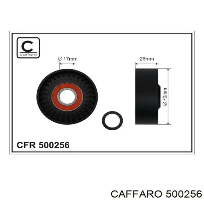 500256 Caffaro rolo de reguladora de tensão da correia de transmissão
