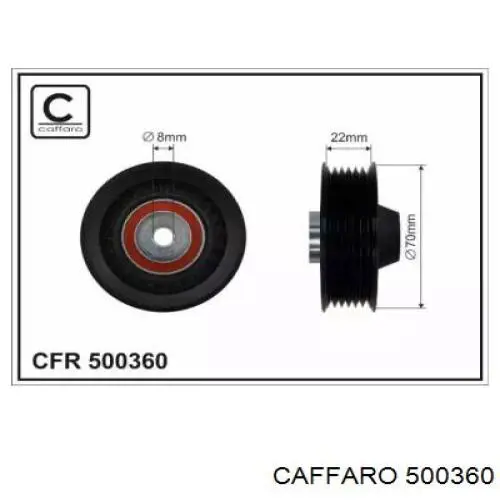 500360 Caffaro Ролик приводного ремня, паразитный