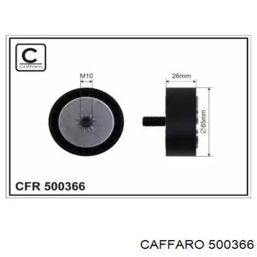 500366 Caffaro rolo parasita da correia de transmissão