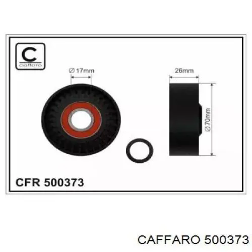 Купить 500373SC Caffaro Натяжитель приводного ремня