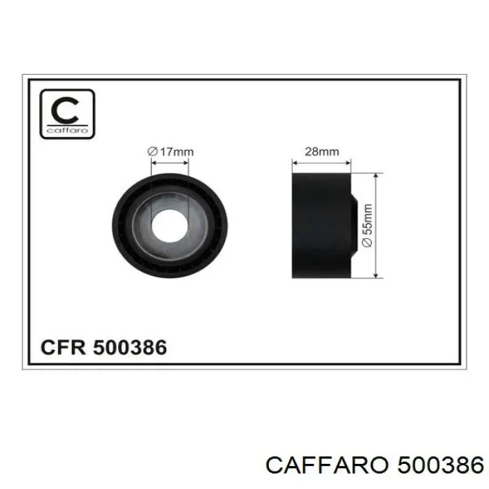 Паразитный ролик приводного ремня Caffaro 500386 цена, от 9.28 USD