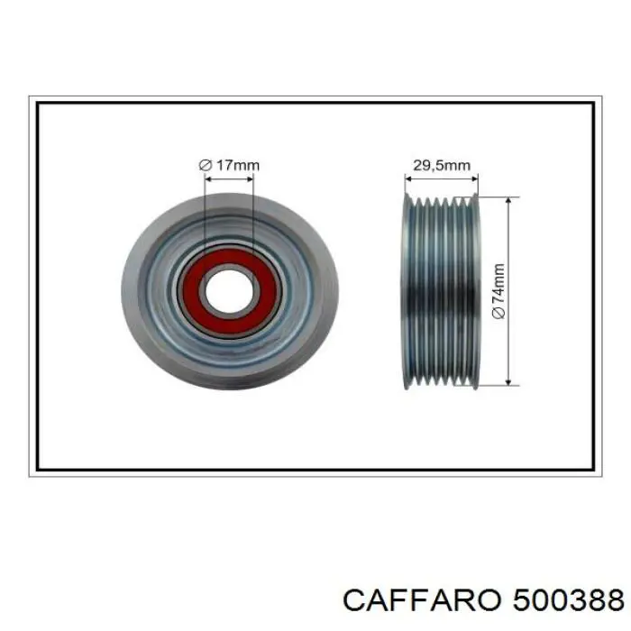 500388 Caffaro Ролик приводного ремня, паразитный