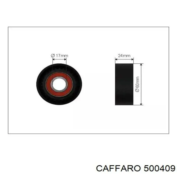 500409 Caffaro rolo de reguladora de tensão da correia de transmissão