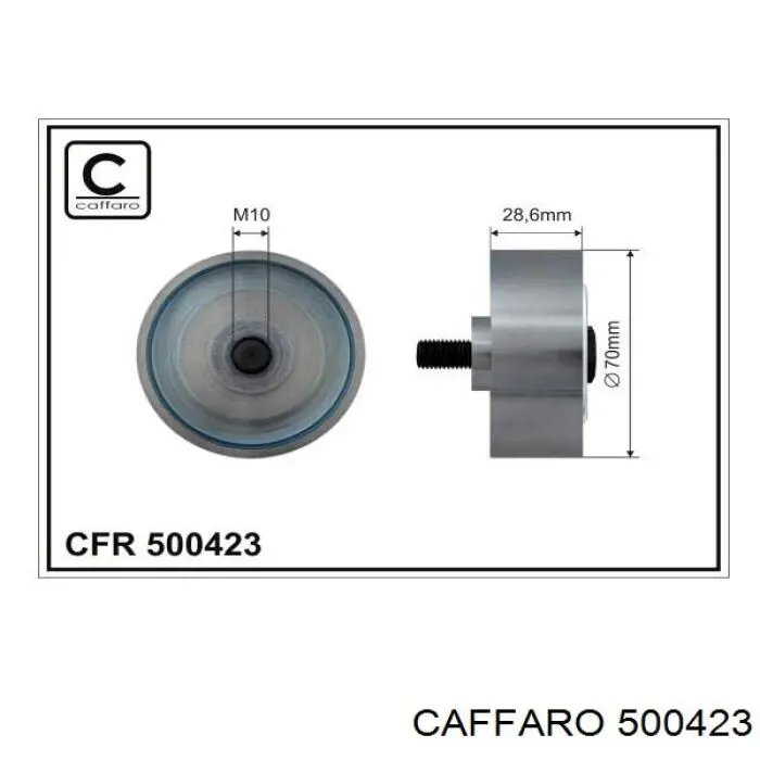 500423 Caffaro rolo parasita da correia de transmissão