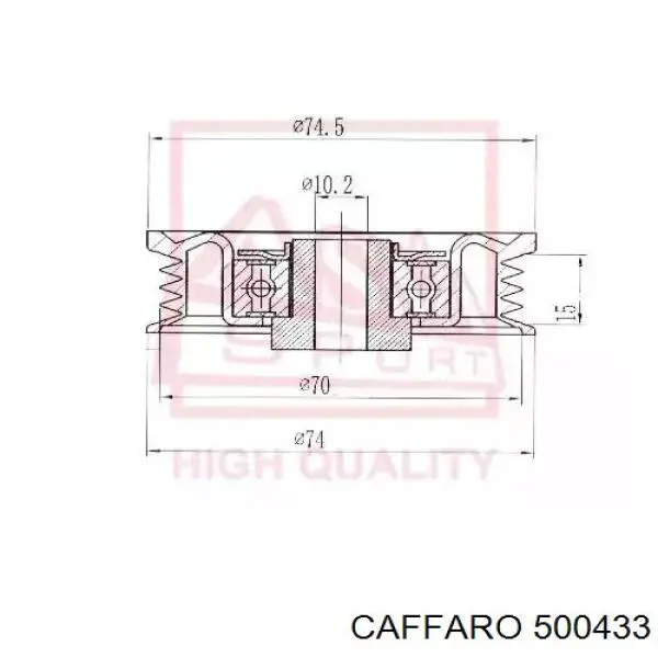 Натяжной ролик 500433 Caffaro