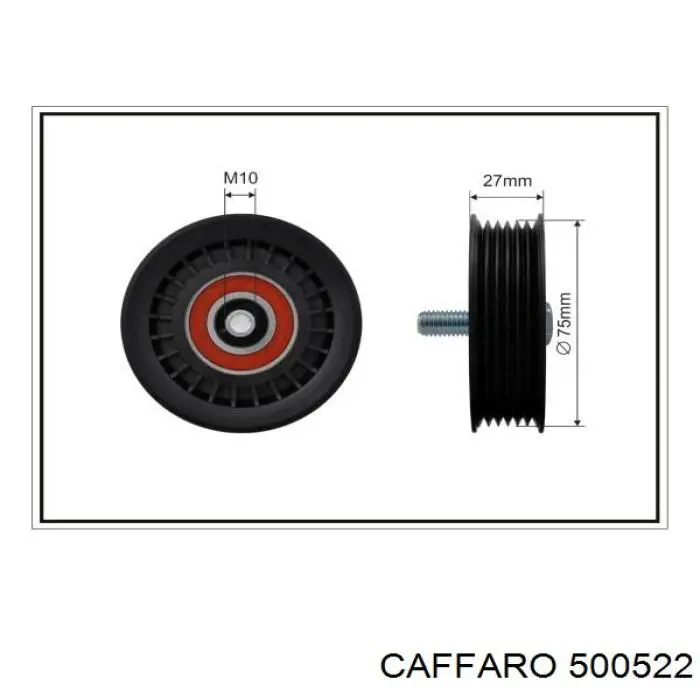500522 Caffaro Ролик приводного ремня, паразитный