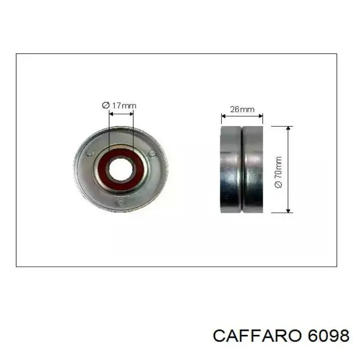 6098 Caffaro натяжной ролик