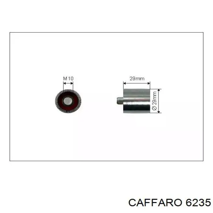 Купить 6235 Caffaro Ведуший ролик ГРМ