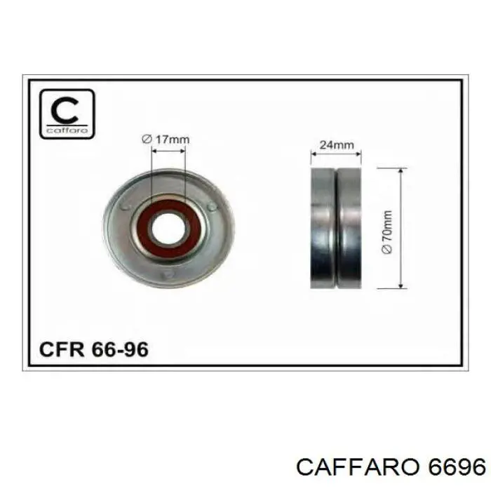 Натяжной ролик Caffaro 6696 цена, от 12.89 USD