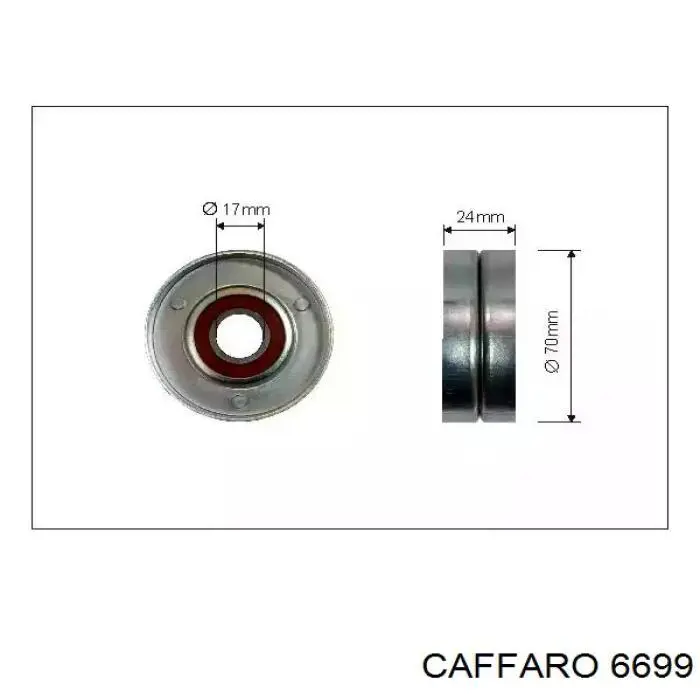 Ролик натяжителя приводного ремня CAFFARO 6699