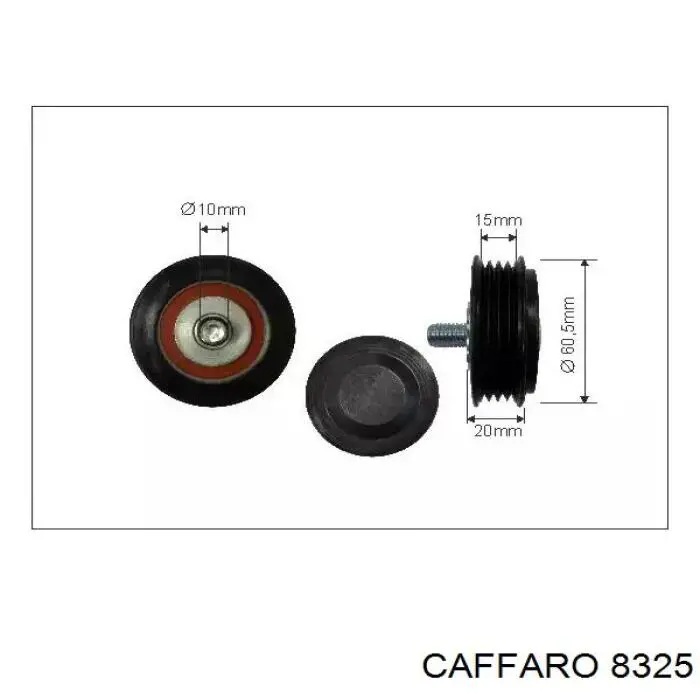 Ролик натяжителя приводного ремня CAFFARO 8325