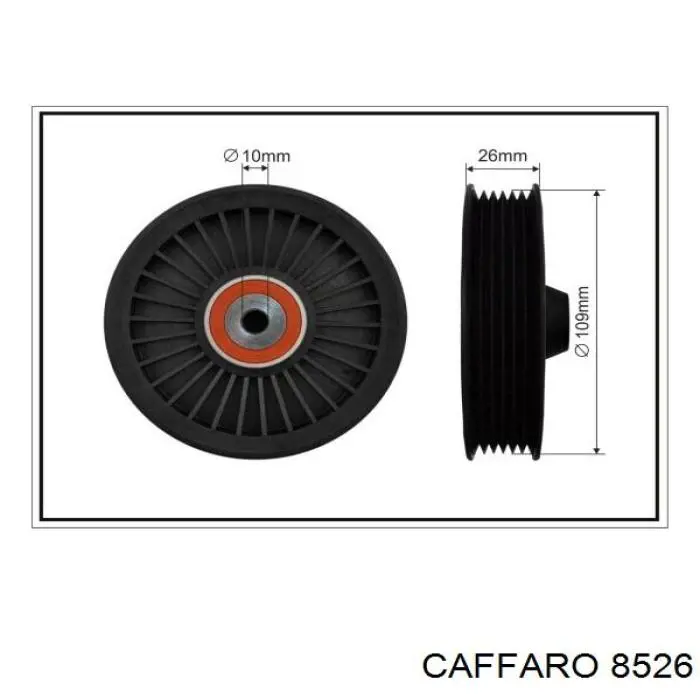 Ролик приводного ремня паразитный CAFFARO 8526