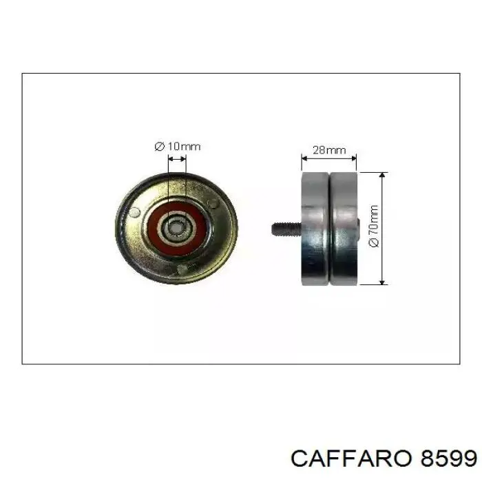 Паразитный ролик приводного ремня Caffaro 8599 цена, от 17.03 USD