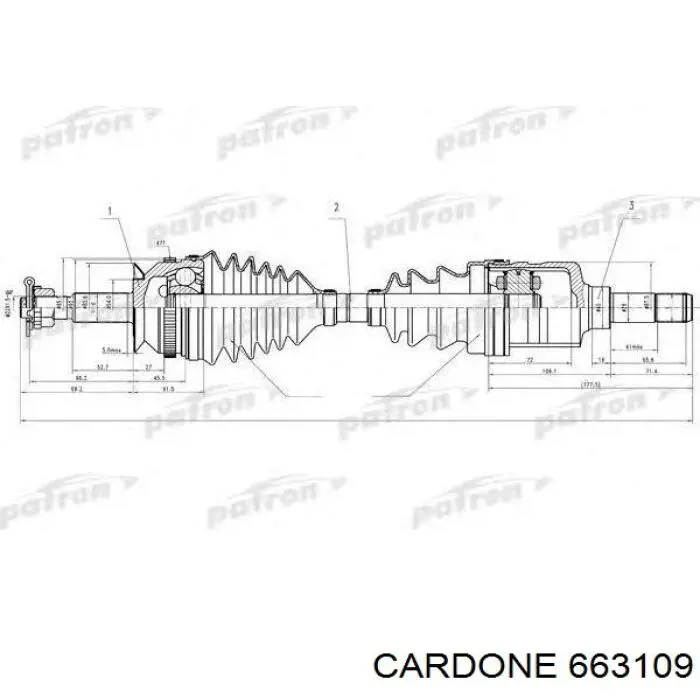 Купить 663109 Cardone Привод в сборе левый