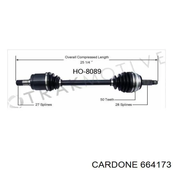 44305S10C00 Honda Полуось передняя, правая