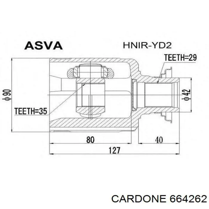 Привод передний правый Cardone 664262 цена, от 111.74 USD