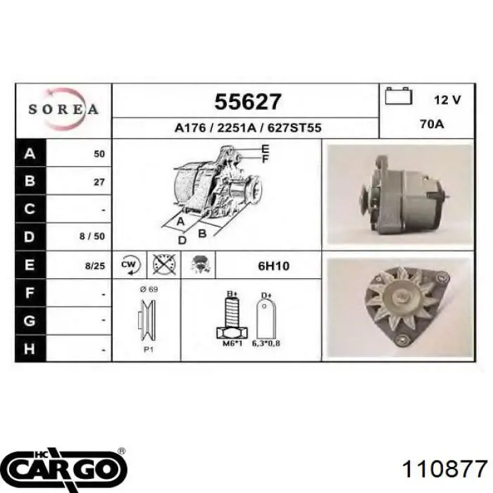 Alternador 110877 Cargo