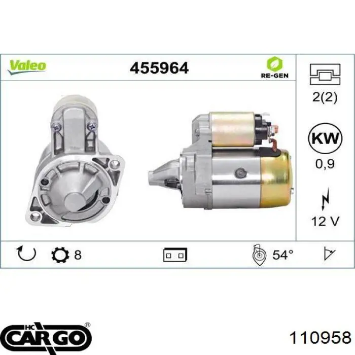 Стартер Cargo 110958 цена, от 123.06 USD