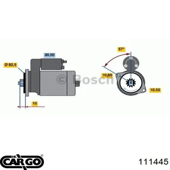 111445 Cargo Стартер автомобиля