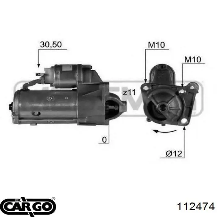 Стартер Cargo 112474 цена, от 120.64 USD