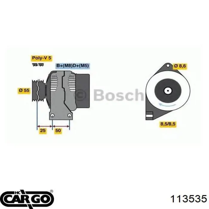 Alternador 113535 Cargo